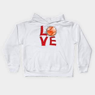 Baseball love Kids Hoodie